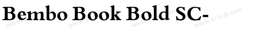 Bembo Book Bold SC字体转换